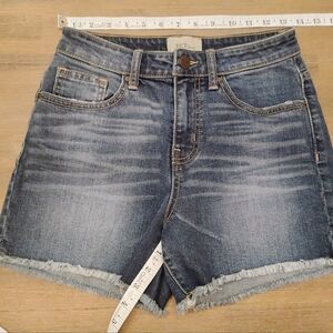 BKE Blue Denim Cropped Shorts